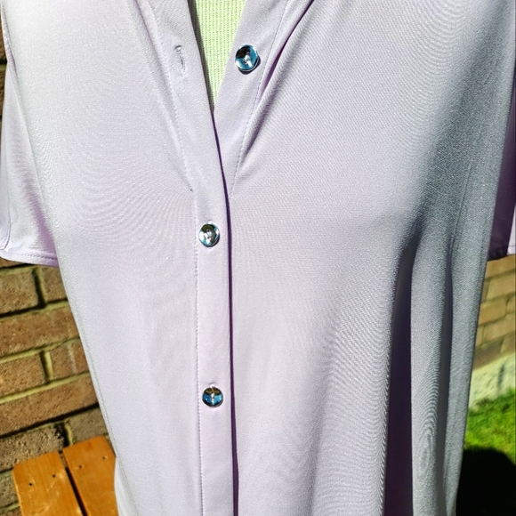 H by Halston violet tunic top - Picture 2 of 4